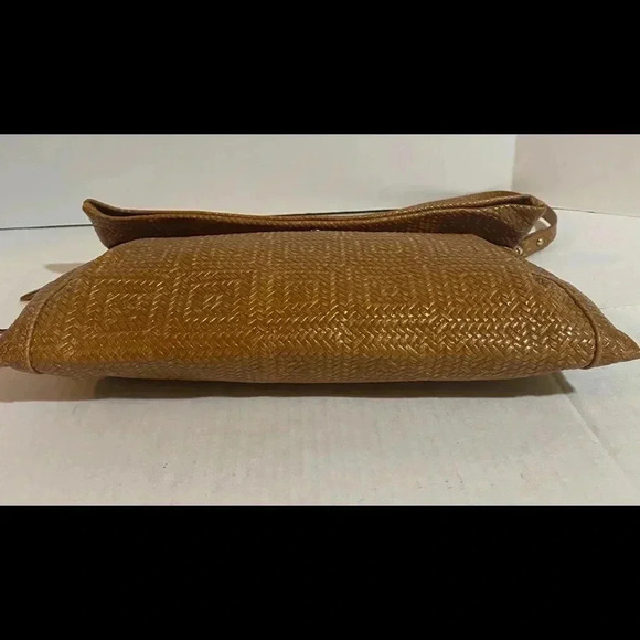 Gianni chiarini texted brown leather shoulder bag - Picture 3 of 11